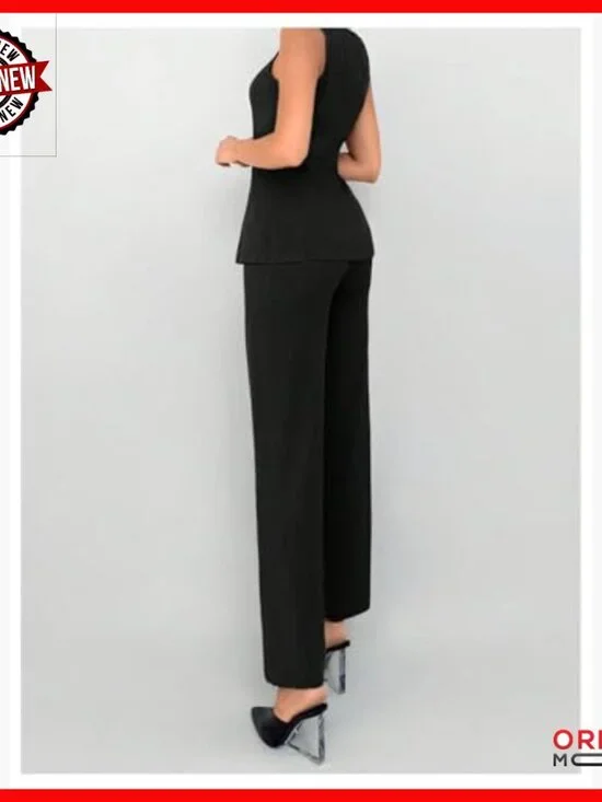 Women's 2 Piece Business Casual Outfit Vest and Pants Set - Picture 2 of 5